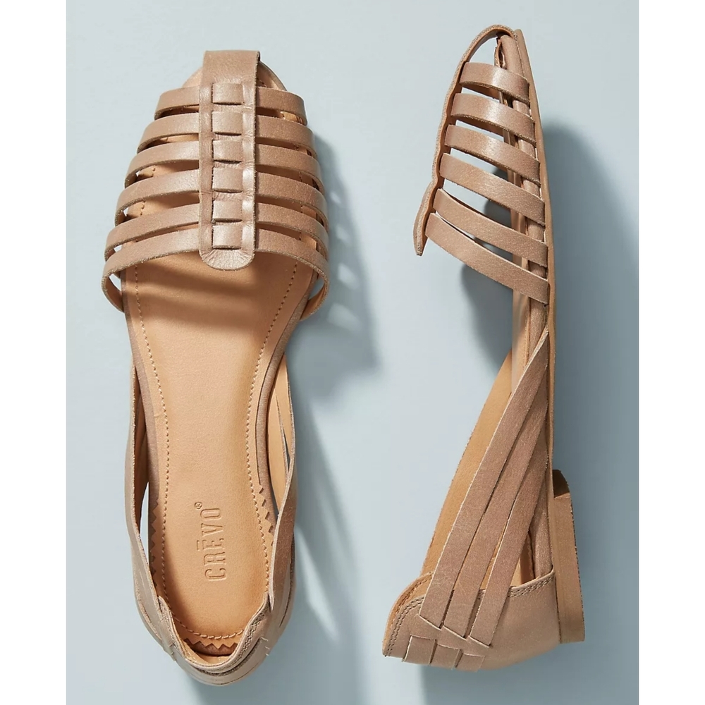 NEW | Anthropologie- Crevo | Sidney Huarache Slip-on Sandals Narrow fit